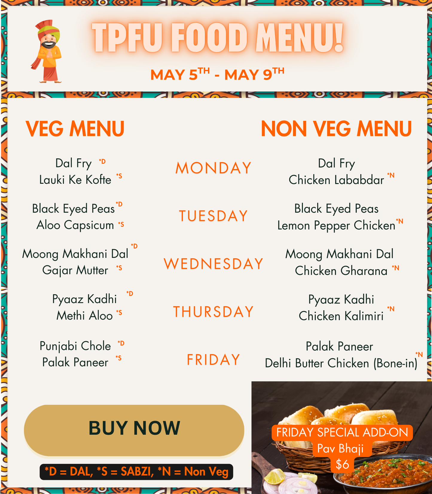 Place a tiffin order