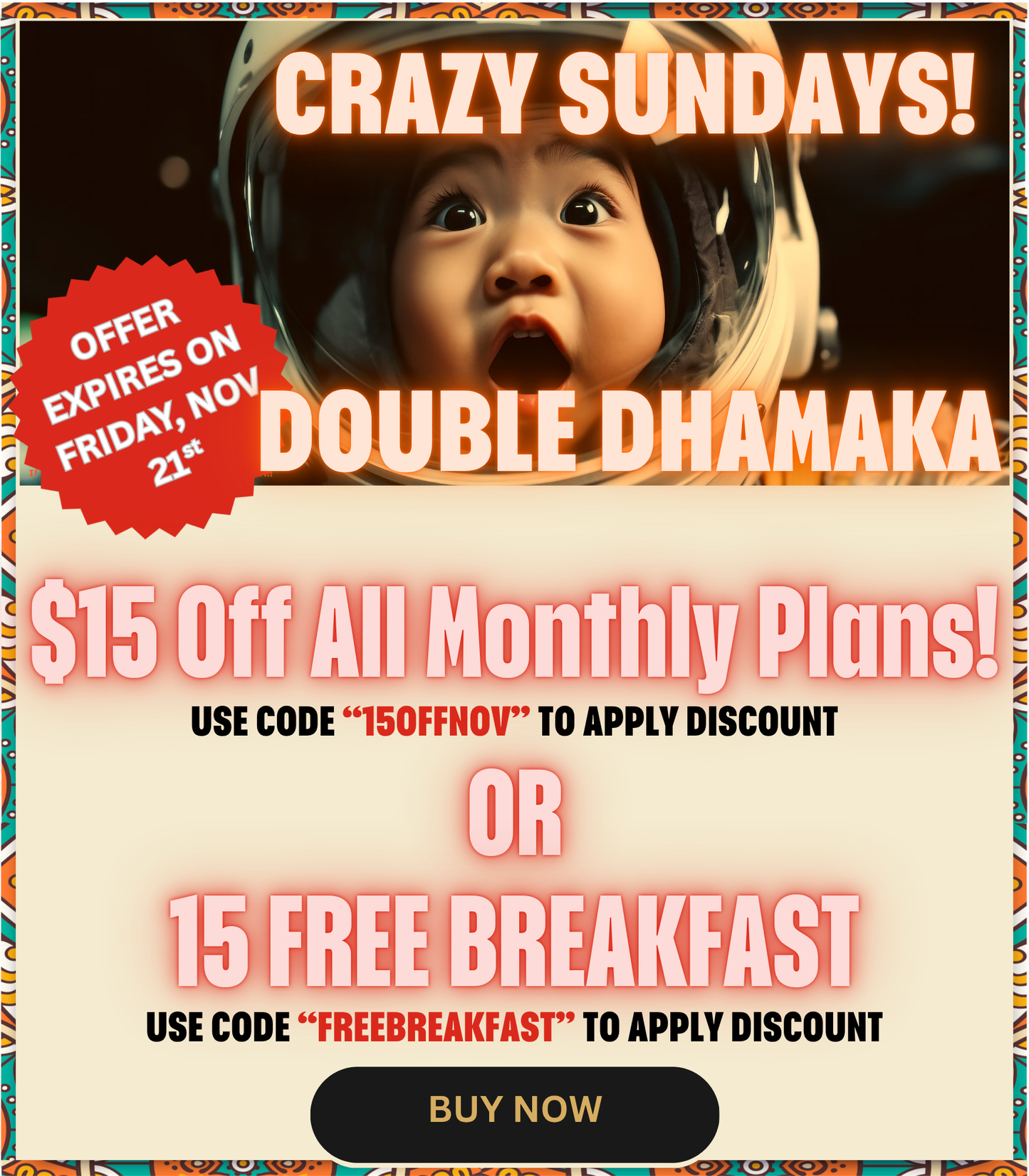 CRAZY DISCOUNTS - FIRST 10 Customers only - EVERY SUNDAY!