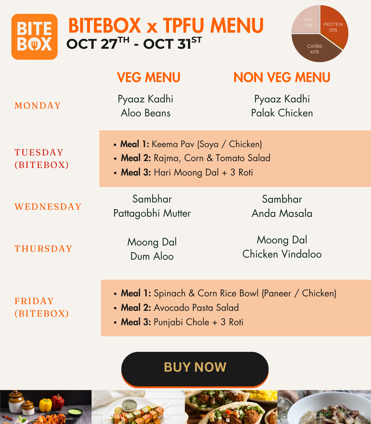 Indian Tiffin Service Main Packages