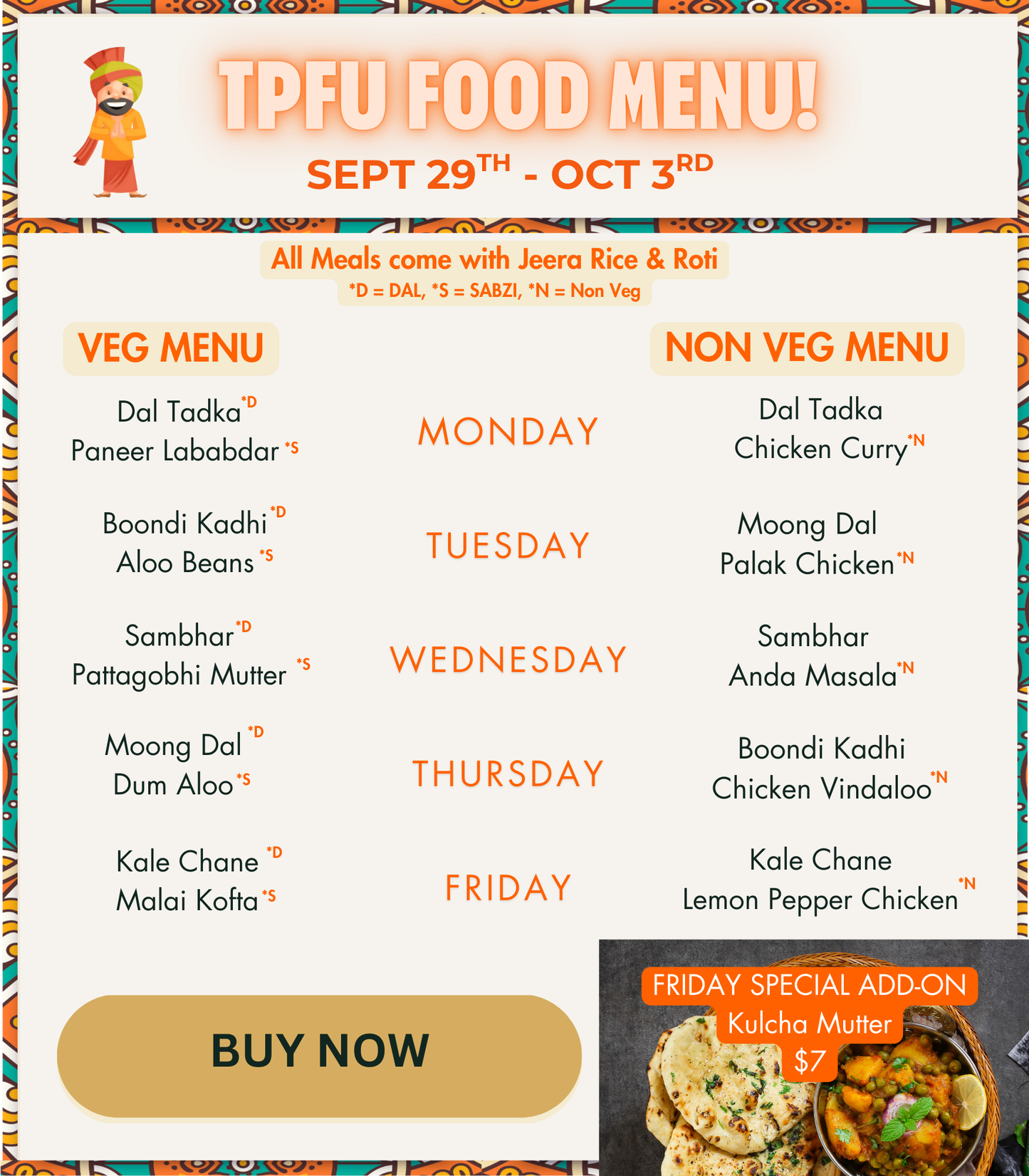 Toronto Tiffin Packages