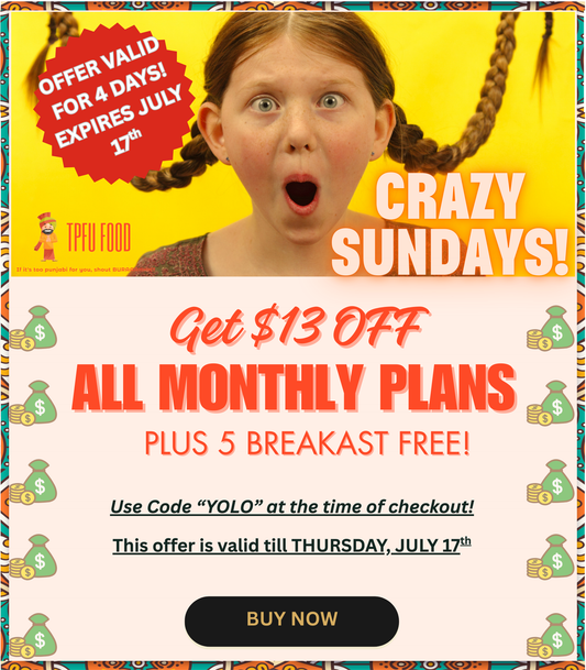 CRAZY DISCOUNTS - FIRST 10 Customers only - EVERY SUNDAY!